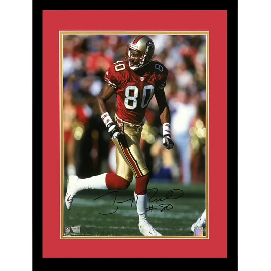 Jerry Rice signed deluxe framed 16x20 photo San Francisco 49ers