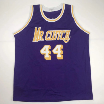 Purple Lakers custom jersey signed by Jerry West number 44