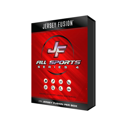 Red and black Jersey Fusion Sports Trading Card Display Box with 10 Packs
