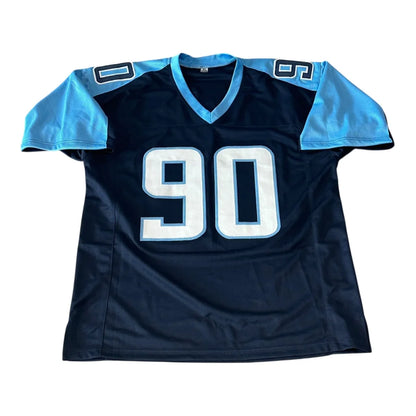 Jevon Kearse autographed custom navy blue #90 Tennessee jersey