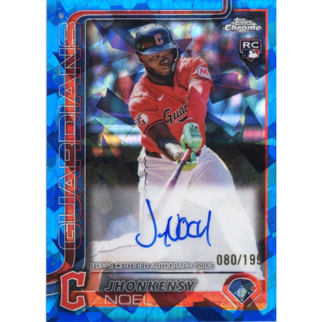 2023 Topps Chrome Jhonkensy Noel rookie autograph card 80/199 Cleveland Guardians