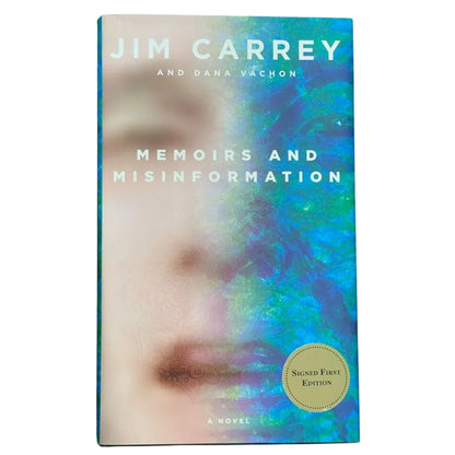 Jim Carrey signed first edition Memoirs and Misinformation with Dana Vachon special drawing