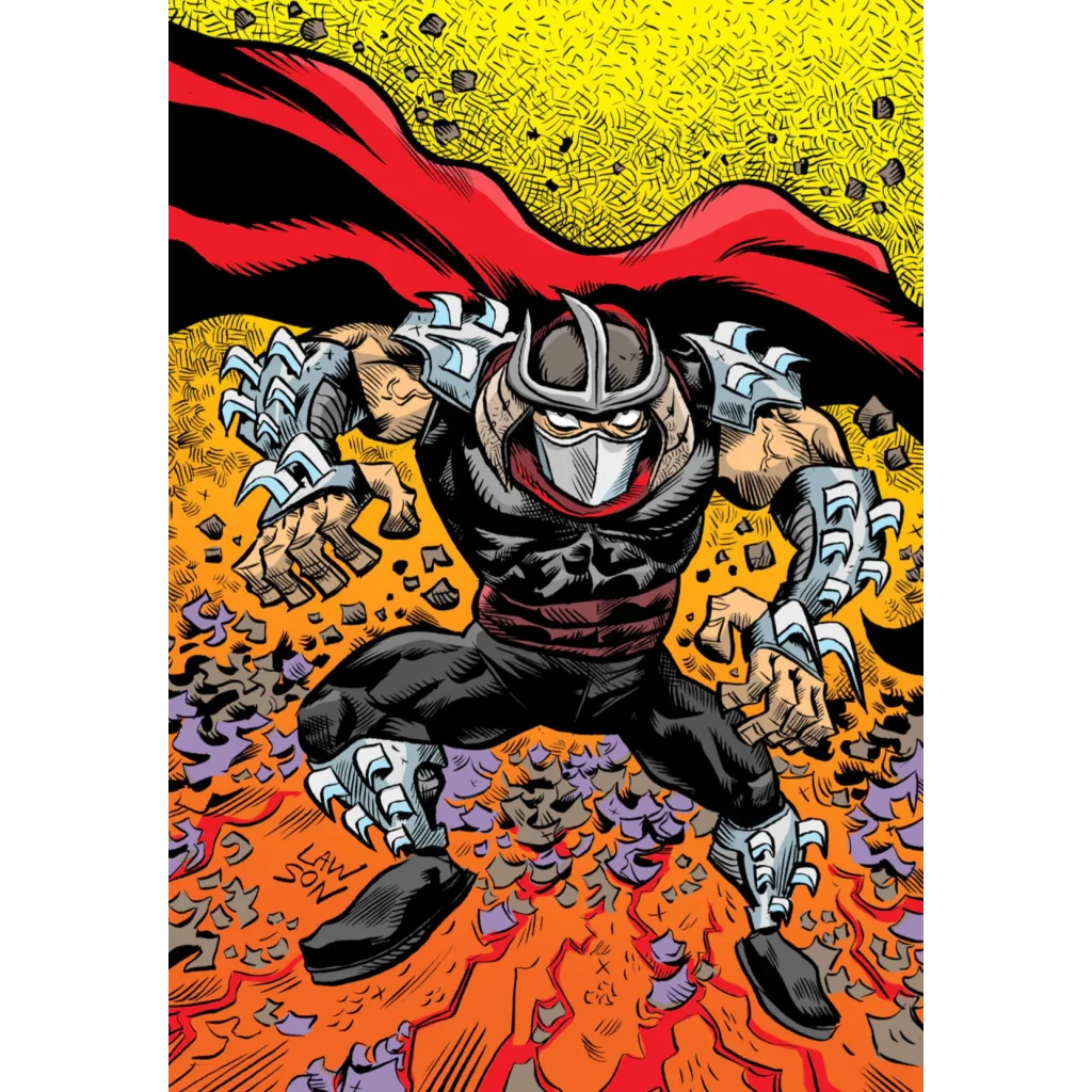 Fearsome Jim Lawson comic book Shredder with red cape and blade gauntlets