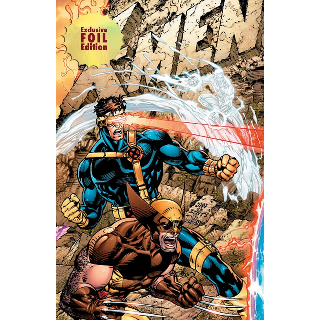 X-Men comic cover featuring Cyclops and Wolverine from Jim Lee Facsimile Edition Unknown Comics