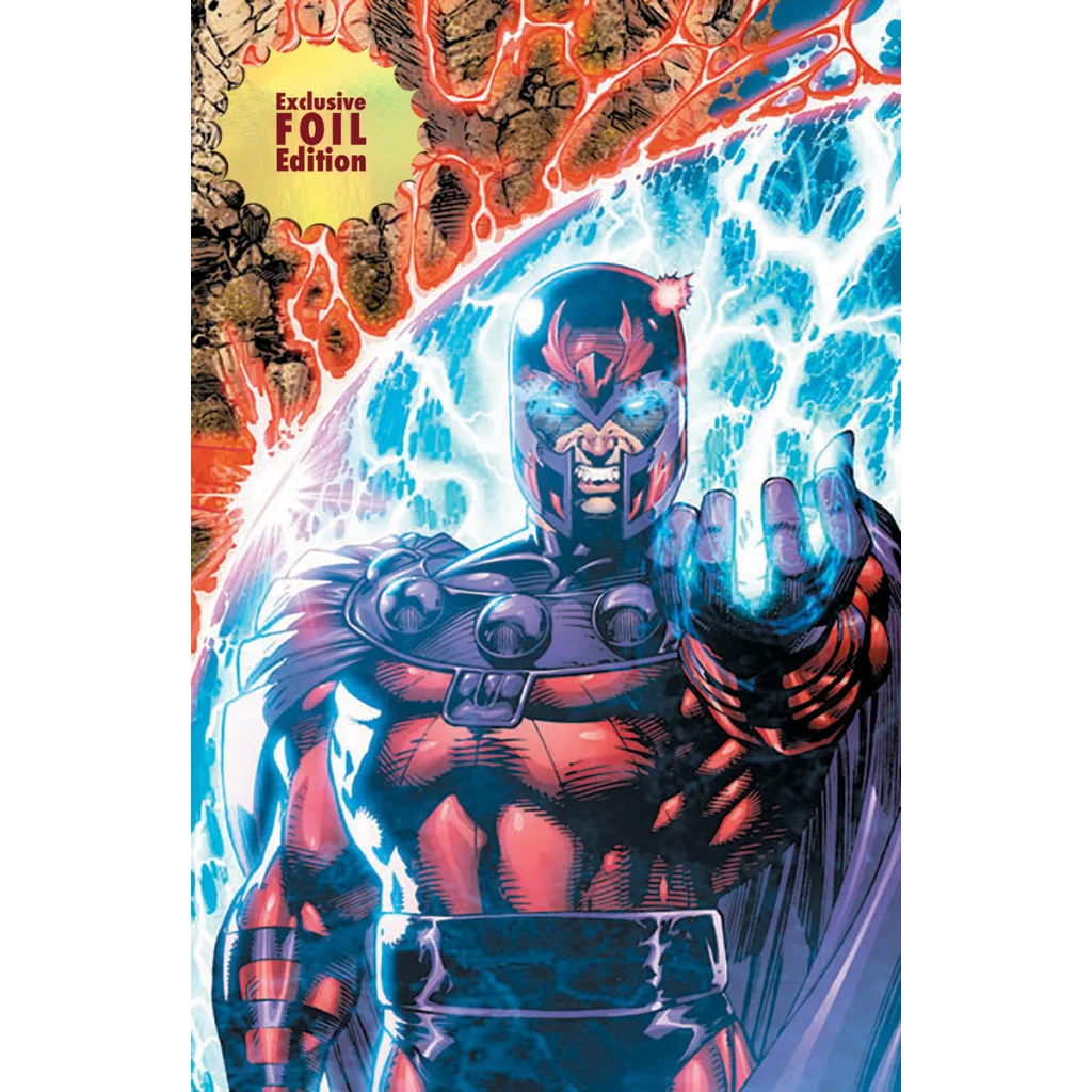 Magneto comic cover with exclusive foil label from Jim Lee facsimile edition unknown