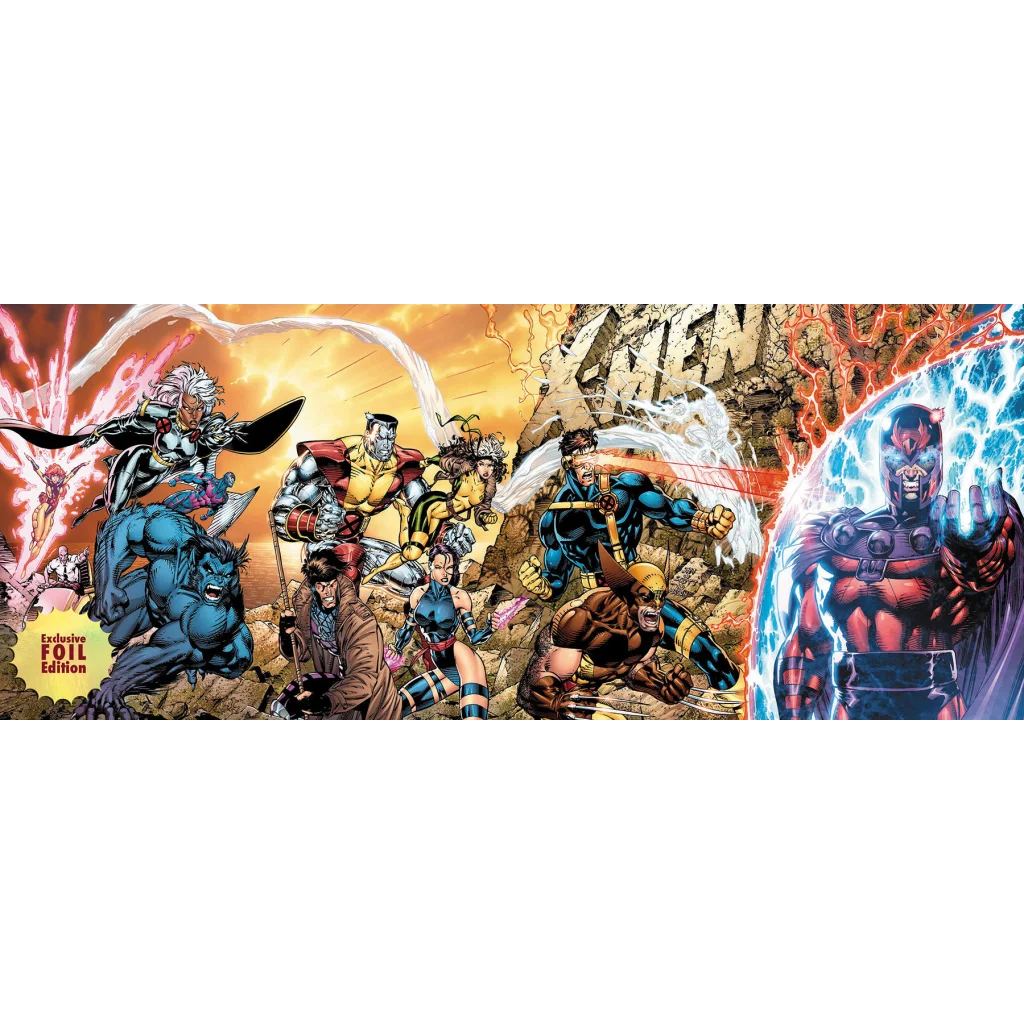 Colorful Jim Lee X-Men facsimile edition comic cover with multiple characters