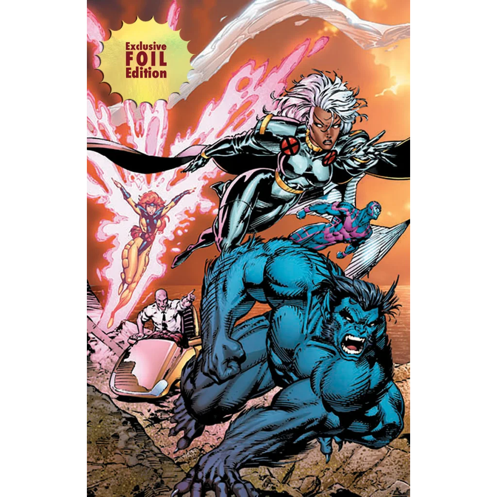 Colorful Jim Lee X-Men facsimile edition comic cover from Unknown Comics foil pack