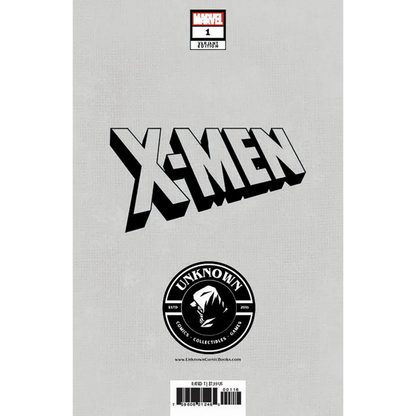 Variant comic book cover featuring Jim Lee Facsimile Edition Unknown Comics X-Men foil pack