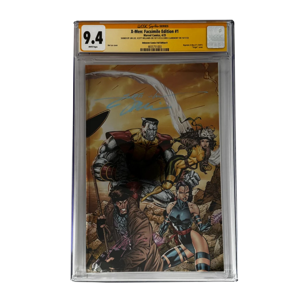 Signed Jim Lee X-Men Facsimile Edition #1 CGC graded comic in case