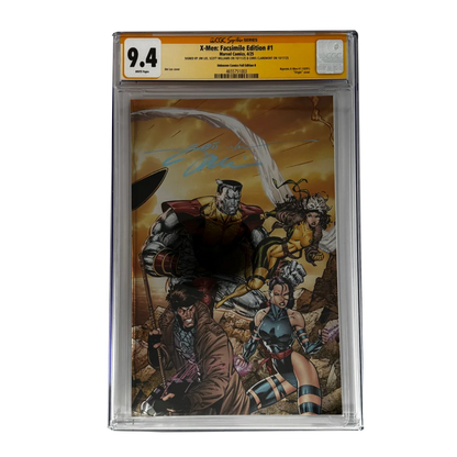 Signed Jim Lee X-Men Facsimile Edition #1 CGC graded comic in case