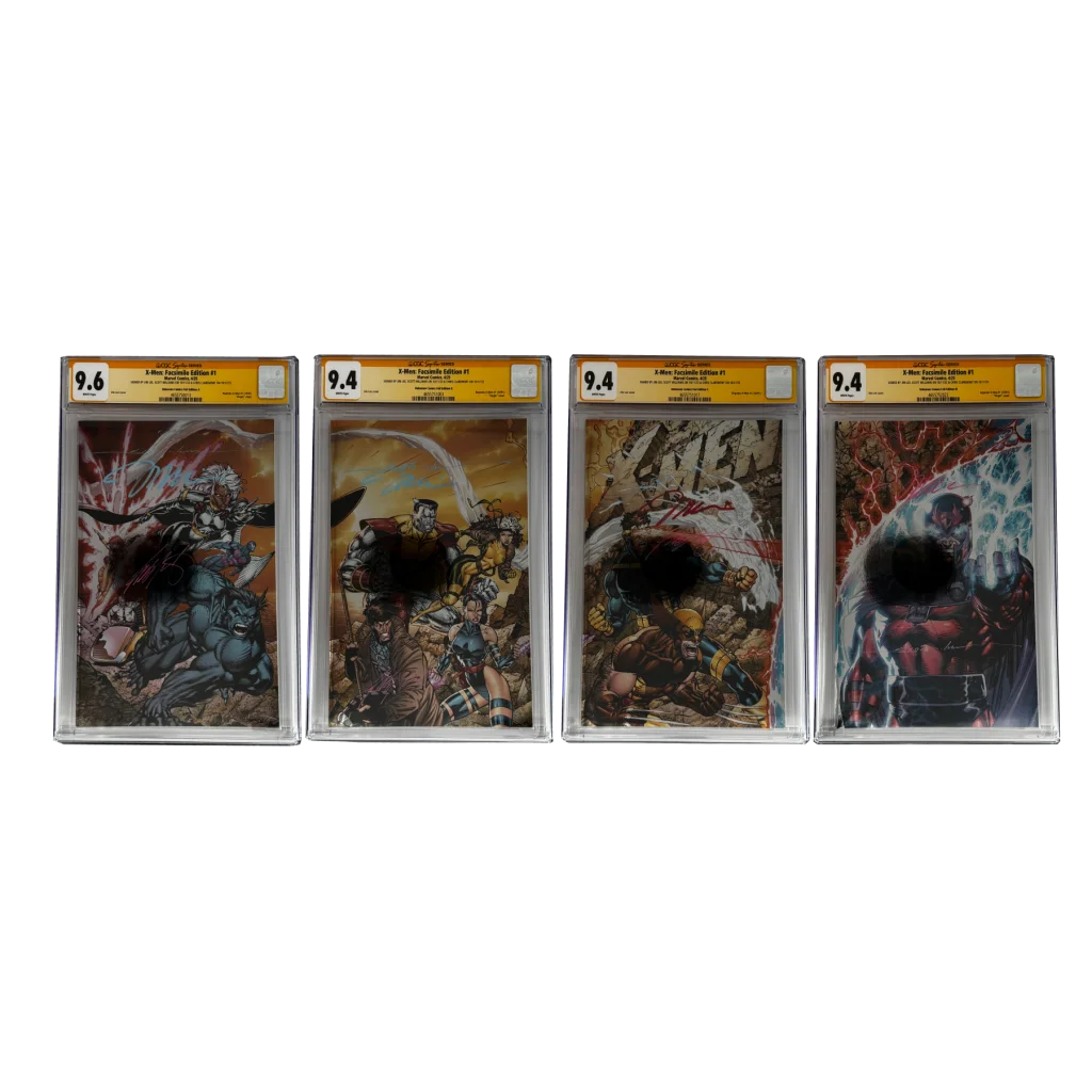 Jim Lee X-Men facsimile edition CGC graded signed comic covers in sleeves