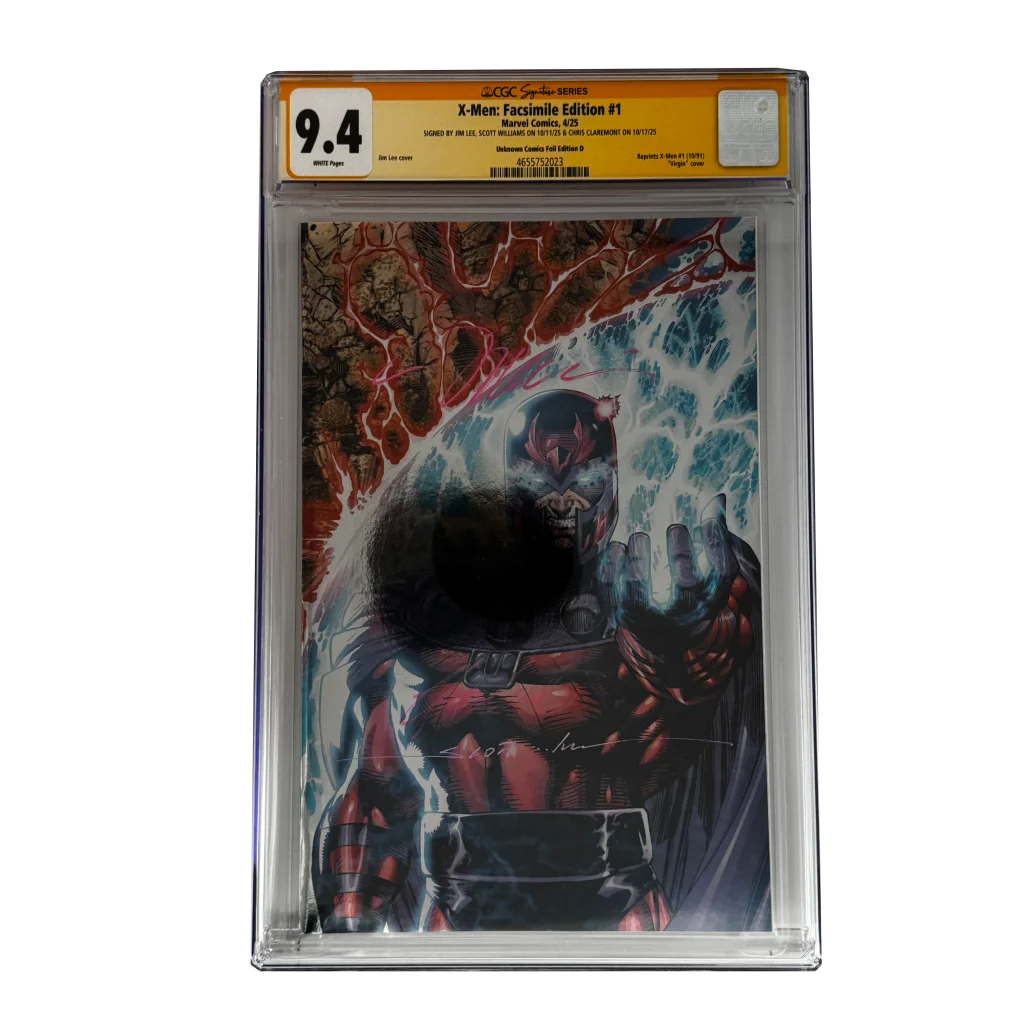 Jim Lee signed X-Men facsimile edition #1 CGC graded comic in case