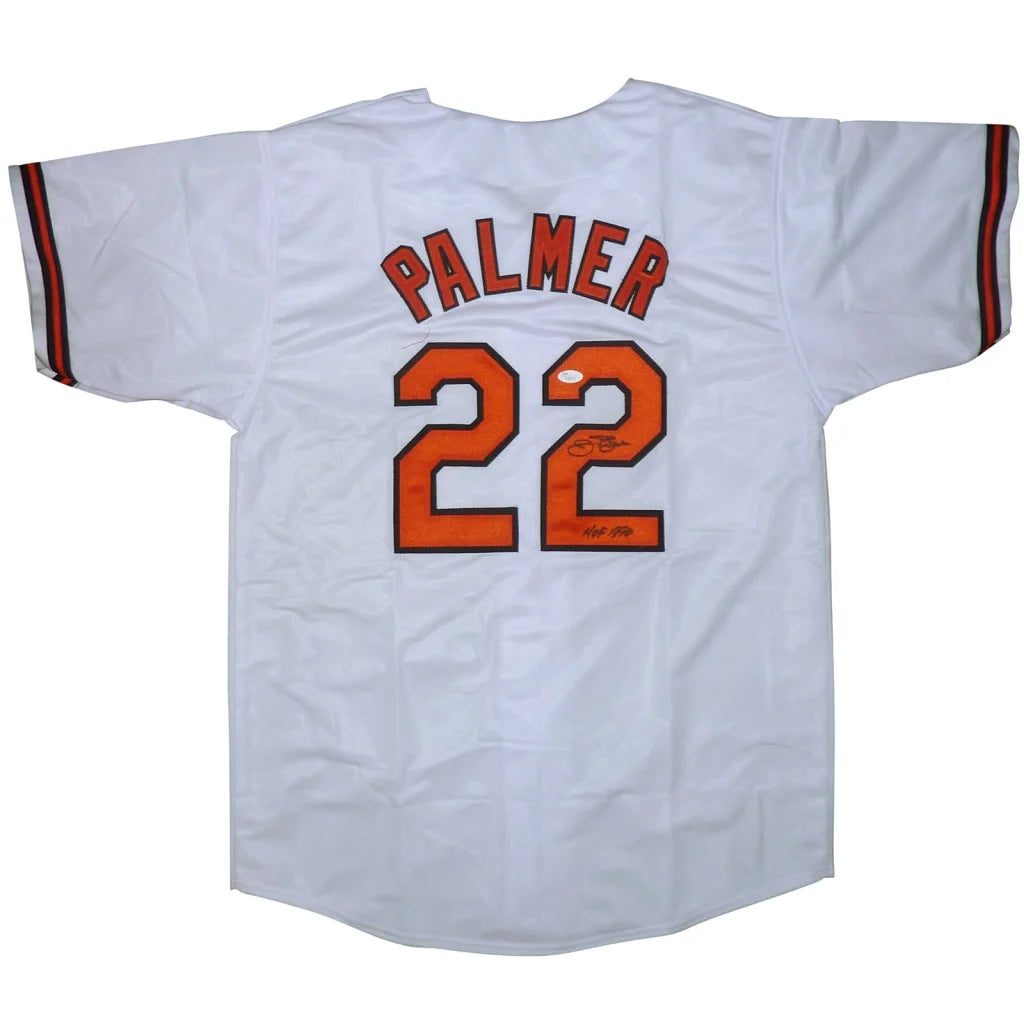 Jim Palmer autographed Baltimore Orioles white #22 jersey with Palmer 22