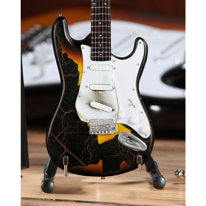 Jimi Hendrix mini guitar by Axe Heaven: black yellow lightning bolt design