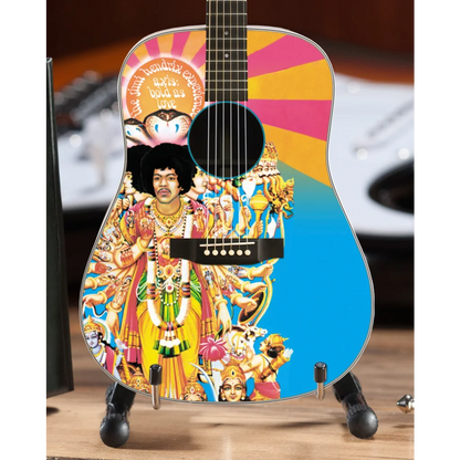 Jimi Hendrix Psychedelic Mini Guitar by Axe Heaven® with sunburst finish