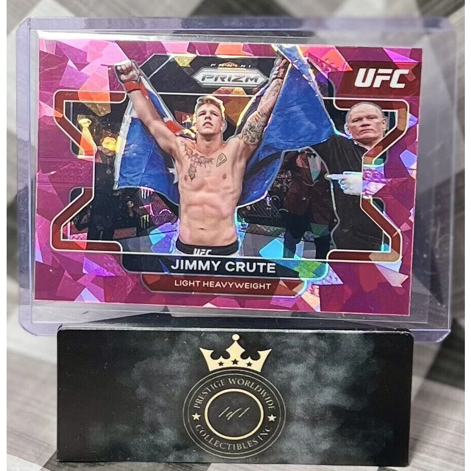 Jimmy Crute 2023 Panini Prizm UFC card in protective case at Prestige Worldwide