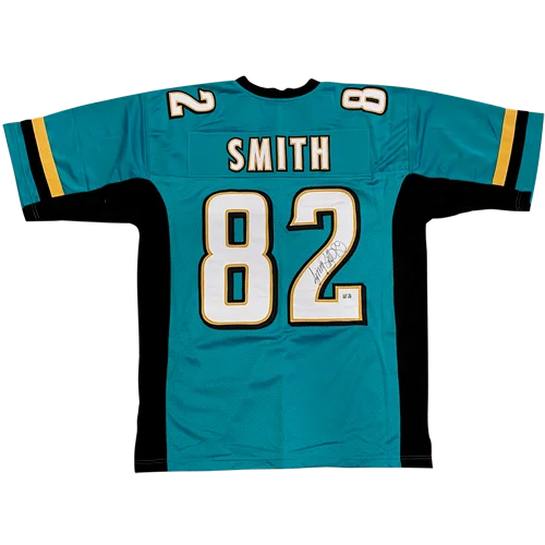 Jimmy Smith autographed Jacksonville teal jersey with Smith 82