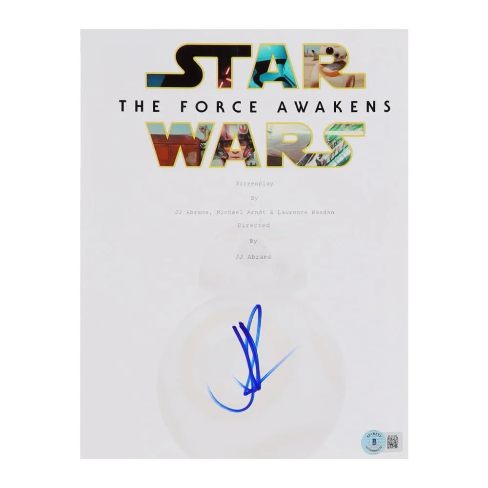 Autographed Star Wars The Force Awakens script with JJ Abrams signature and Beckett COA