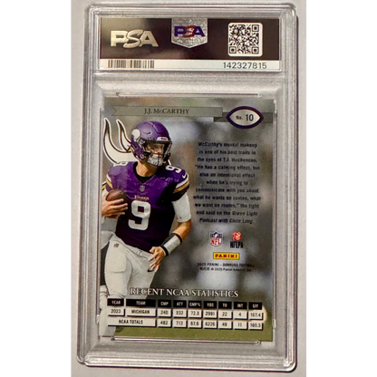 JJ McCarthy 2025 Donruss Retro 1995 PSA 10 💎 Minnesota Vikings QB