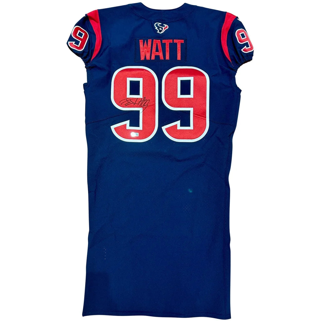 Autographed JJ Watt Houston Texans game issued jersey with number 99