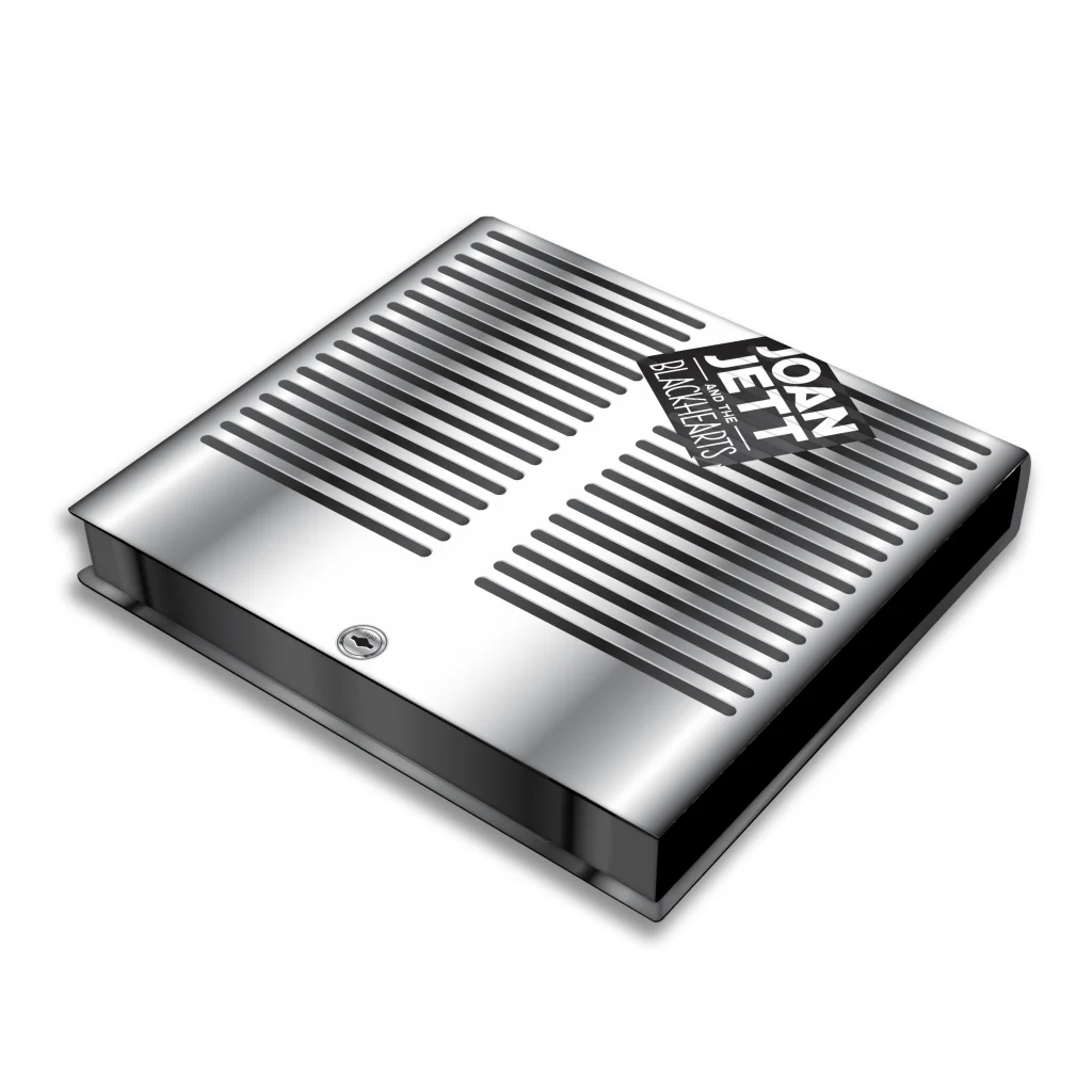 Silver metal air vent with horizontal slats from Joan Jett Bad Reputation rock n roll edition