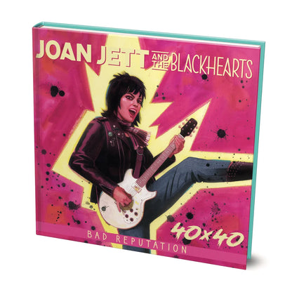 Colorful graphic novel cover featuring Joan Jett playing guitar from Bad Reputation edition