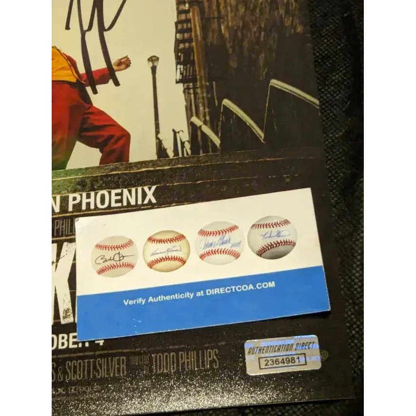 Joaquin Phoenix autographed 8x10 movie photo with authentication stickers for Joker collectible