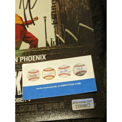 Joaquin Phoenix autographed 8x10 movie photo with authentication stickers for Joker collectible