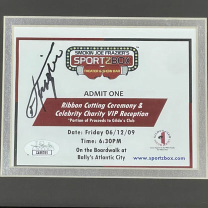 Joe Frazier autographed framed 8x10 photo in Signature Series frame with JSA