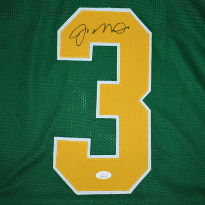 Joe Montana autographed Notre Dame custom football jersey green #3