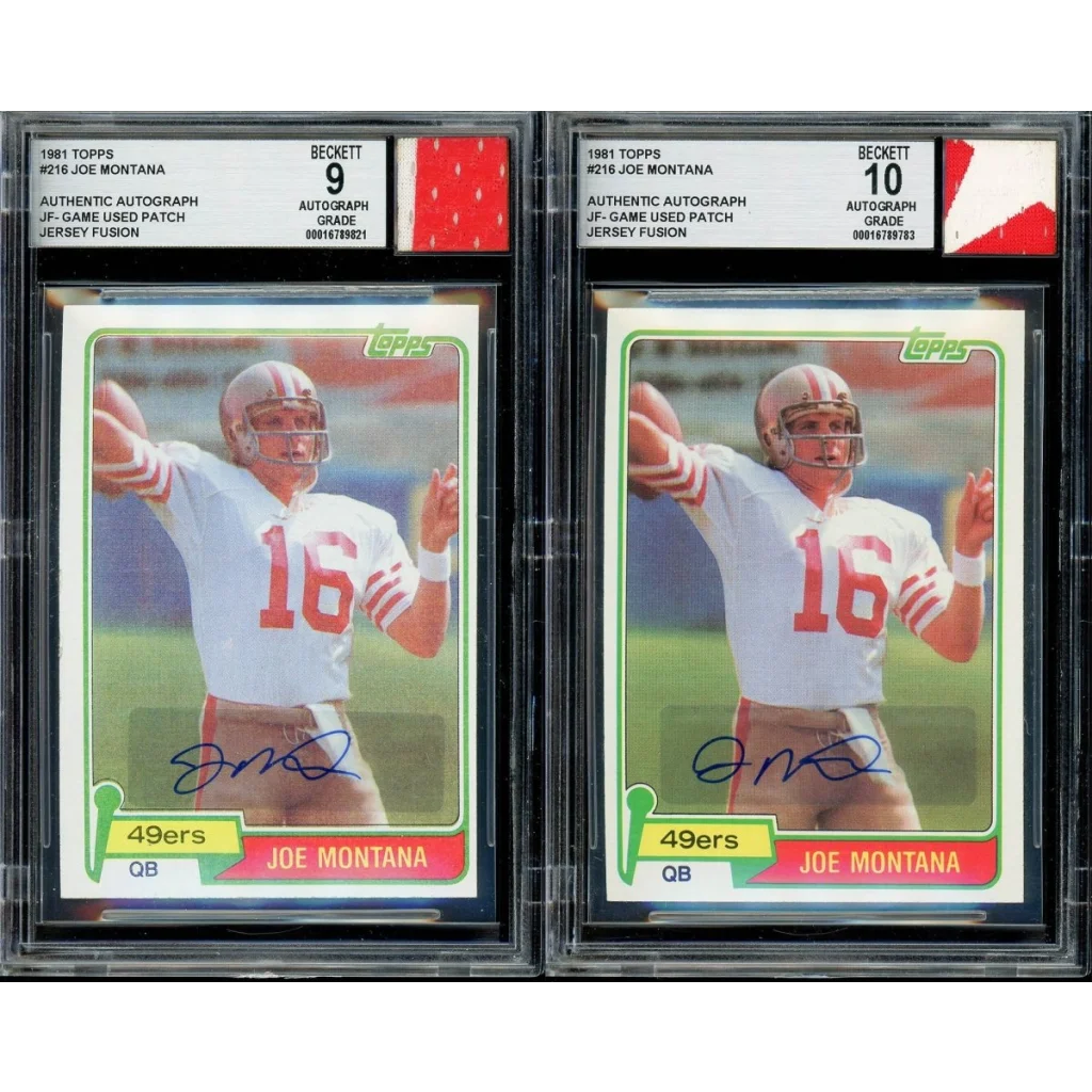 Joe Montana Topps Rookie Autograph Graded Cards Vintage and Antique Gifts Joe Montana Topps Rookie Autograph Graded Cards Vintage and Antique Gifts