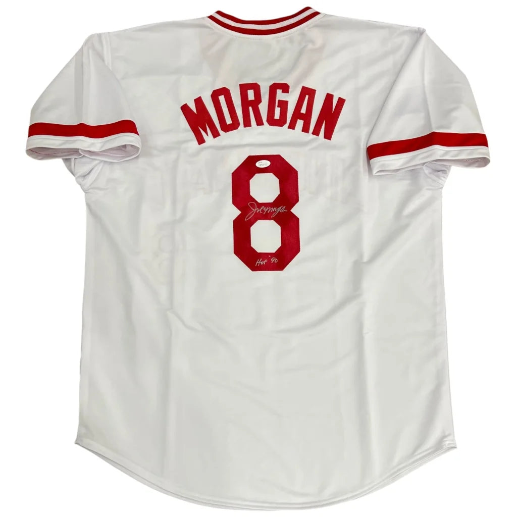 Joe Morgan autographed Cincinnati custom jersey with Morgan name