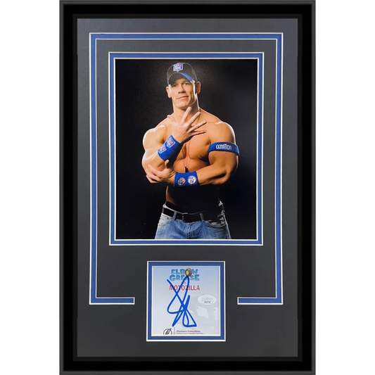 John Cena autographed WWE wrestling framed display with JSA
