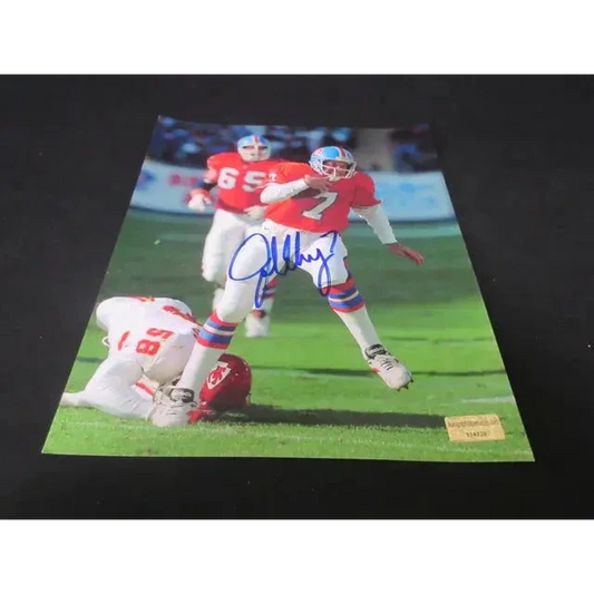 Autographed John Elway Denver Broncos photo for championship vibes