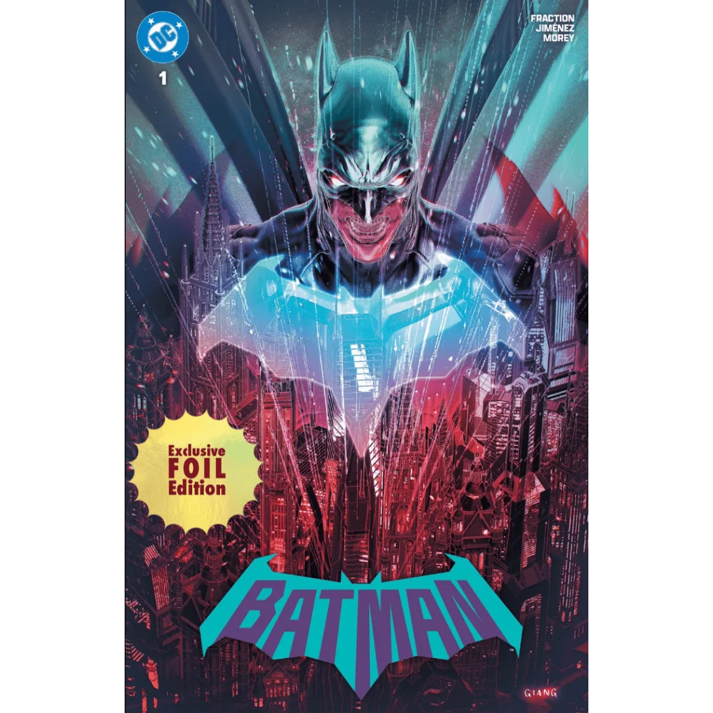 John Giang Variant Batman #1 signed graded comic with glowing blue and red bat symbol