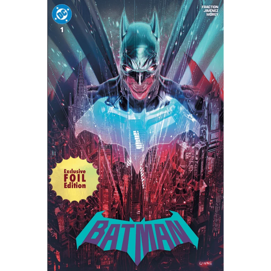 John Giang Variant Batman #1 signed graded comic with glowing blue and red bat symbol