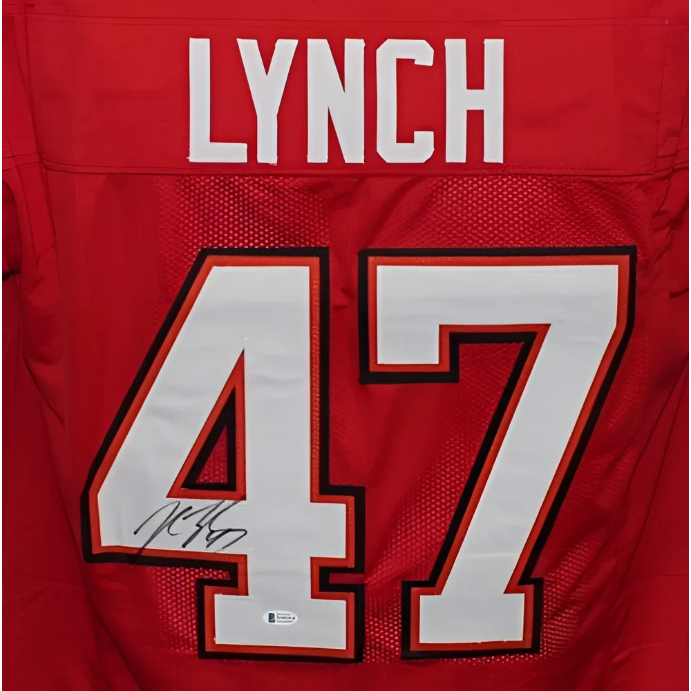 John Lynch autographed Tampa Bay Buccaneers red jersey #47