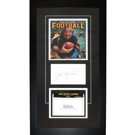 John Madden autographed Oakland Raiders deluxe framed piece collectible