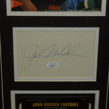 John Madden autographed Oakland Raiders deluxe framed piece with JSA
