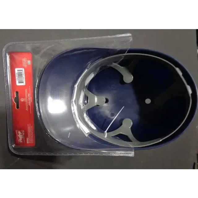 Navy blue Boston Red Sox batting helmet with faceguard, signed by John Schreiber Boston