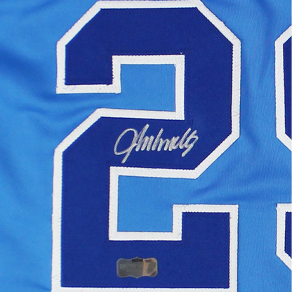 John Smoltz autographed Atlanta powder blue custom jersey back with number 2