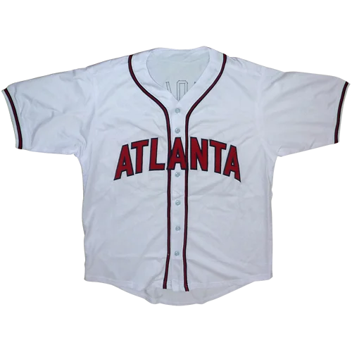 John Smoltz autographed Atlanta white #29 custom jersey with red lettering