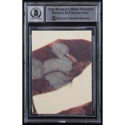 Beckett-graded John Travolta Saturday Night Fever autographed card with abstract blurry image