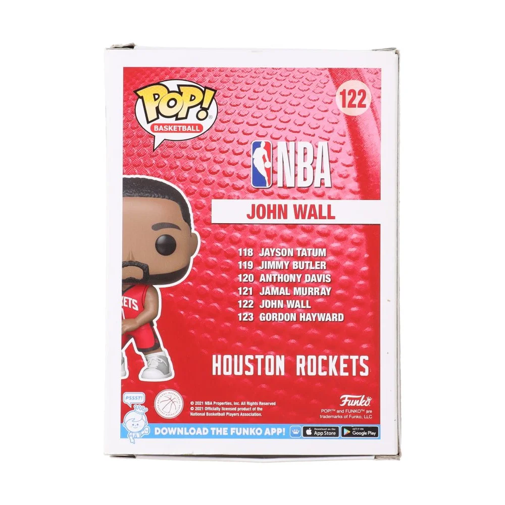 Funko Pop John Wall signed basketball figure in Houston Rockets jersey