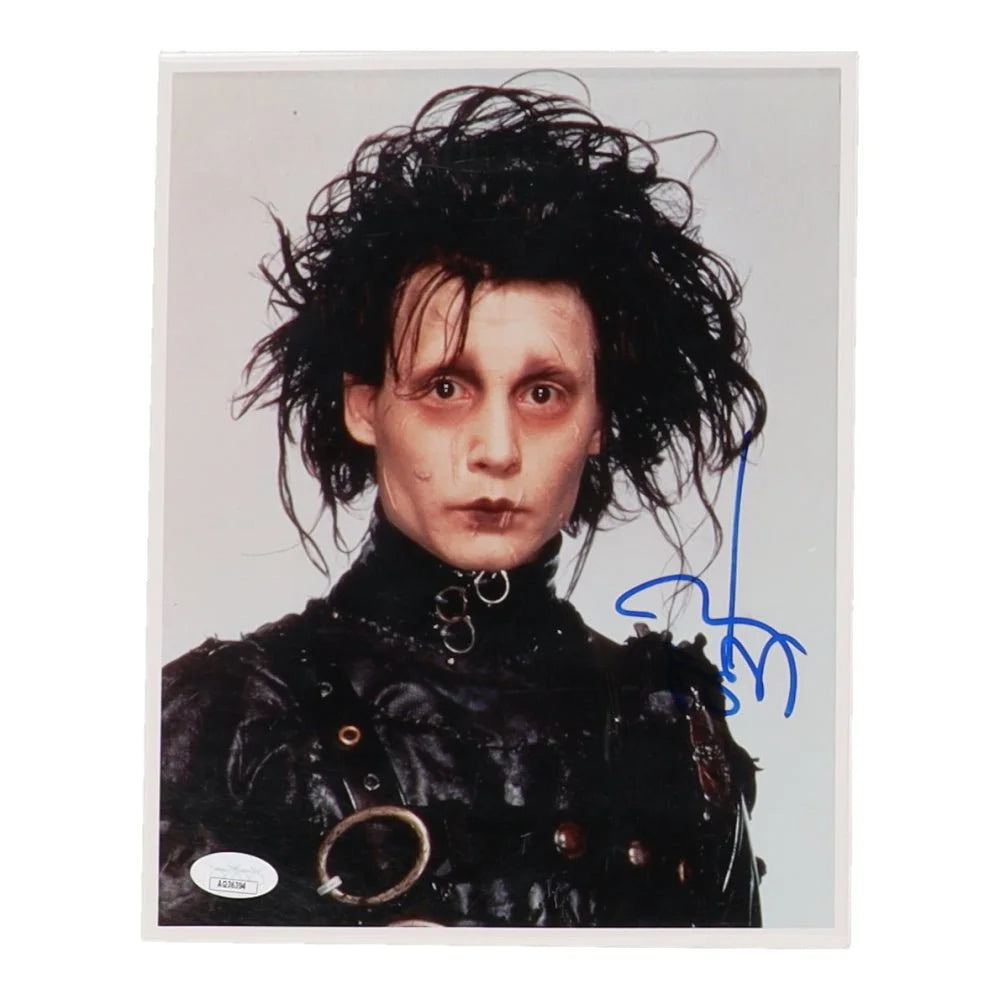 Johnny Depp signed Edward Scissorhands photo collectible treasure alt text