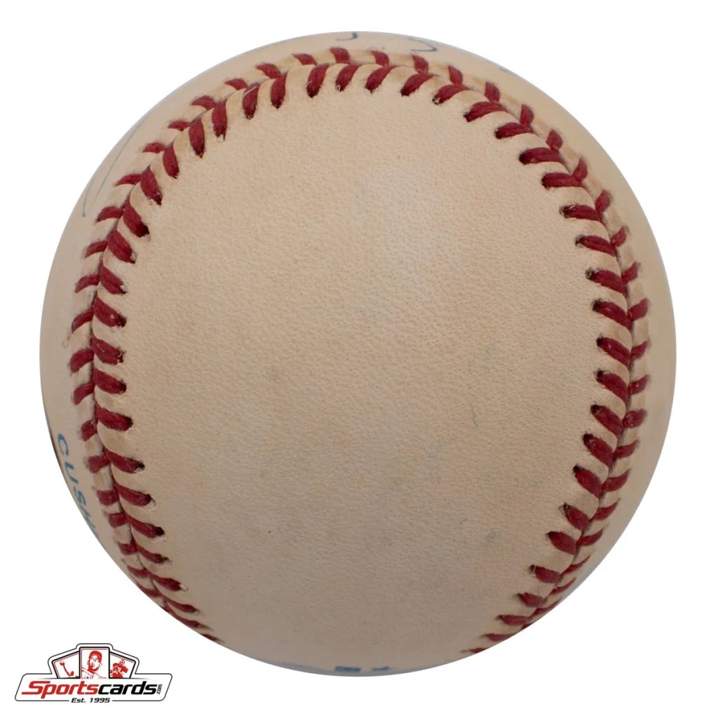 Johnny Kucks signed baseball with Beckett BAS, red stitching