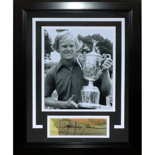 Johnny Miller autographed 1973 US Open trophy photo in Signature Series frame