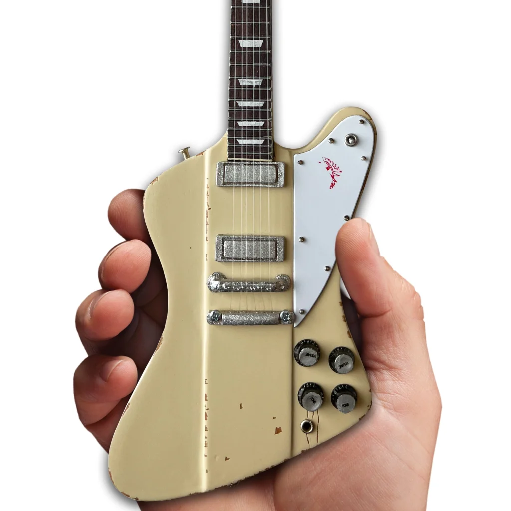 Axe Heaven Johnny Winter scale mini guitar Firebird replica