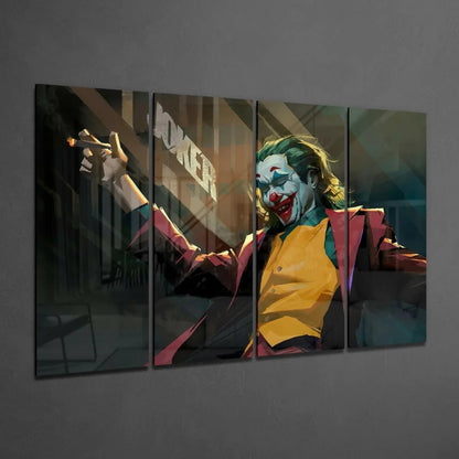 Vibrant Joker canvas wall art print, 24x36 detailed design