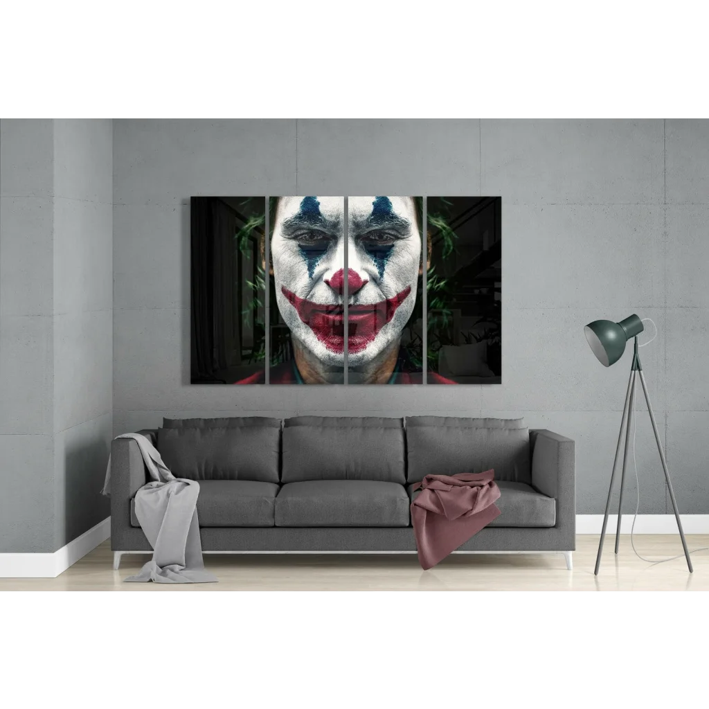 Joker canvas wall art print 4 panel set for your space